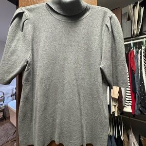 Alfani Gray Turtleneck Short Sleeve Sweater XL